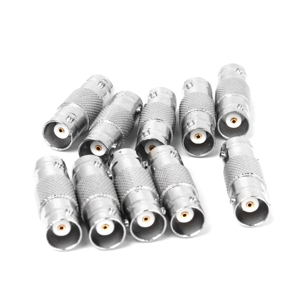

10Pcs BNC Female To BNC Female Jack Connector Coaxial Cable Adaptor Coupler Converter Accessory