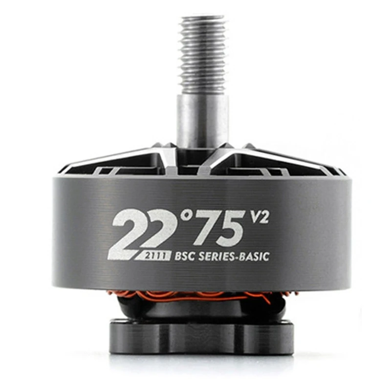 Bürstenloser Metallmotor BSC2207.5 1750KV 1950KV 2100KV Motor für 5-Zoll-FPV-Drohnen-Setup, Gewindewelle für die Installation – Detail 1