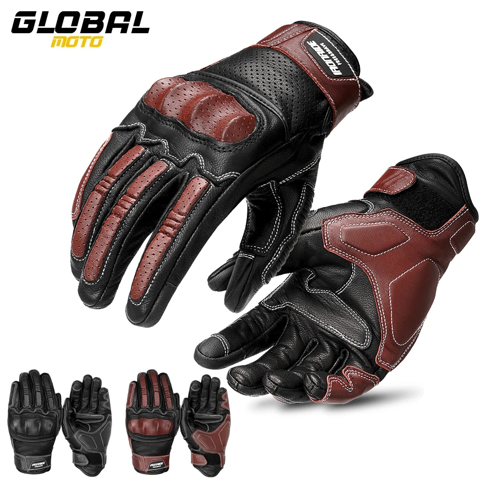

Летние мужские перчатки для мотокросса, дышащие мотоциклетные защитные перчатки с полным пальцем, кожаные перчатки из углеродного волокна, уличные мотоперчатки для верховой езды