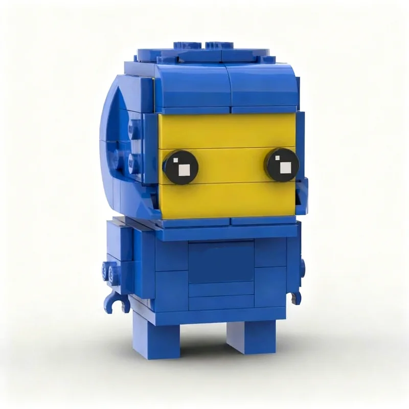 113 قطعة من مكعبات البناء MOC على شكل رائد فضاء أزرق، نموذج معماري، ألعاب إبداعية، هدايا عيد الميلاد، أفكار تعليمية للأطفال