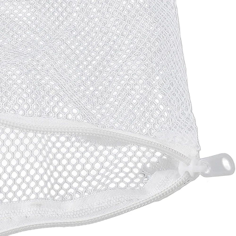 10PCS Versatile White Aquarium Media Bags Nylon Zipper Closure Fish Tank Bags Large Mesh Holes Reusable Design Fine Mesh Bags