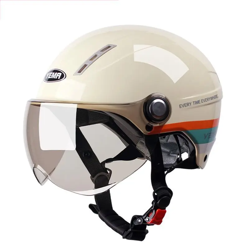 YEMA Mustang Helmet New Electric Car Half Helmet Women Summer Safety Helmet Men Electric Car Universal for All Seasons