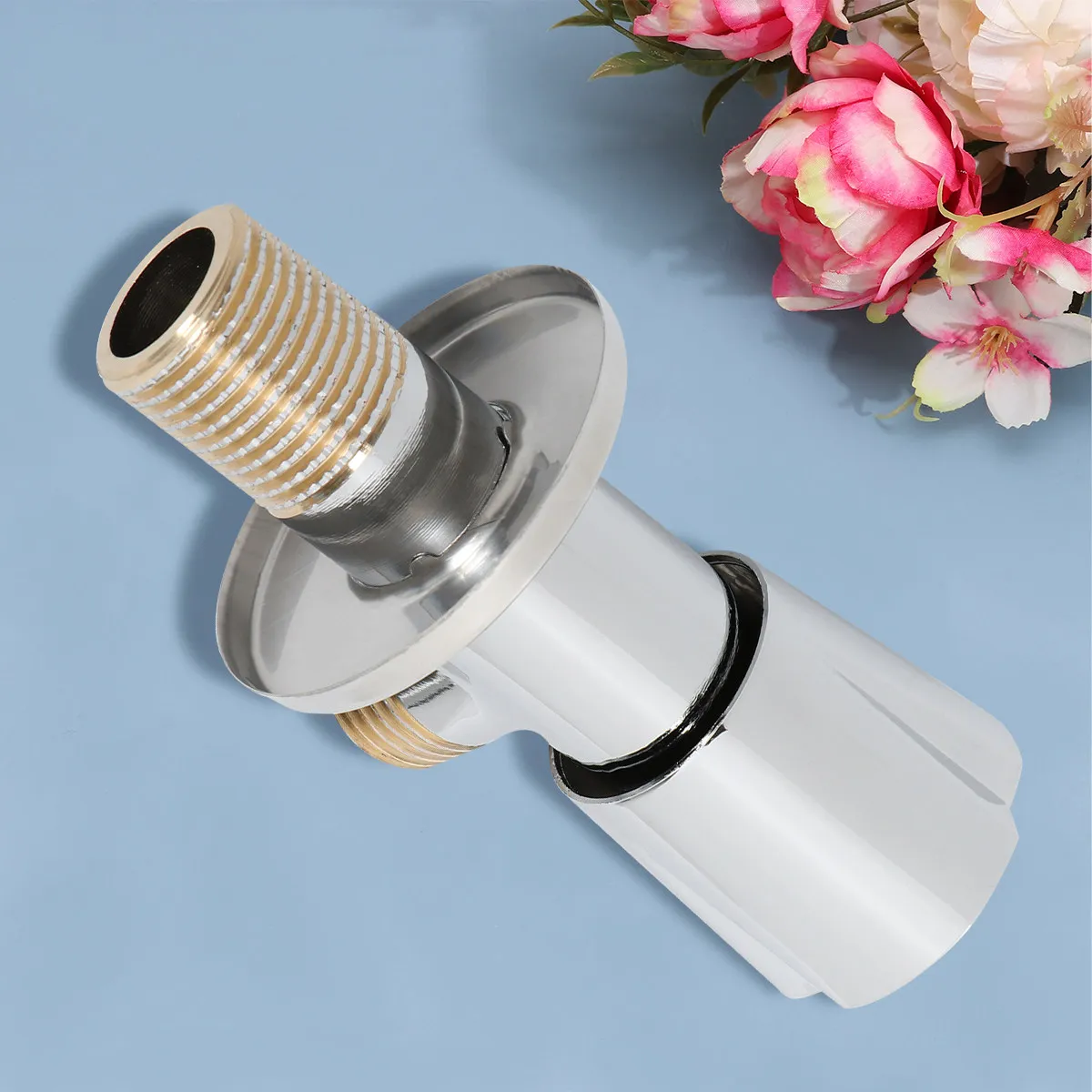 Brass Angle Valve 4 Points Inlet Thickened Thread Smooth H Ceramic Spool Water Controller Shower Cut Off Valve Full Copper