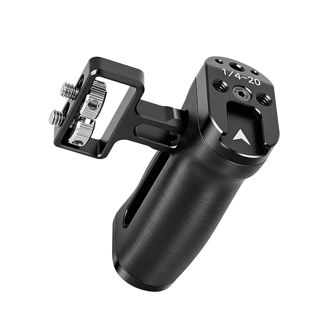 Universeller 1/4-Zoll-Schraub-/NATO-Schienen-Seitengriff aus Aluminium für Kamerakäfige mit Cold-Shoe-Halterung für DJI Ronin Gimbal Stabilisatoren – Detail 29