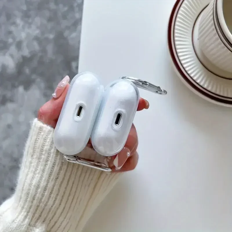 حافظة سماعات أذن من البولي يوريثان الناعم الشفاف لأجهزة Airpods Pro3 2025 الجديدة Airpods4 2024 غطاء شفاف مقاوم للصدمات لأجهزة Airpods 1 2 3 2021 Shell #5