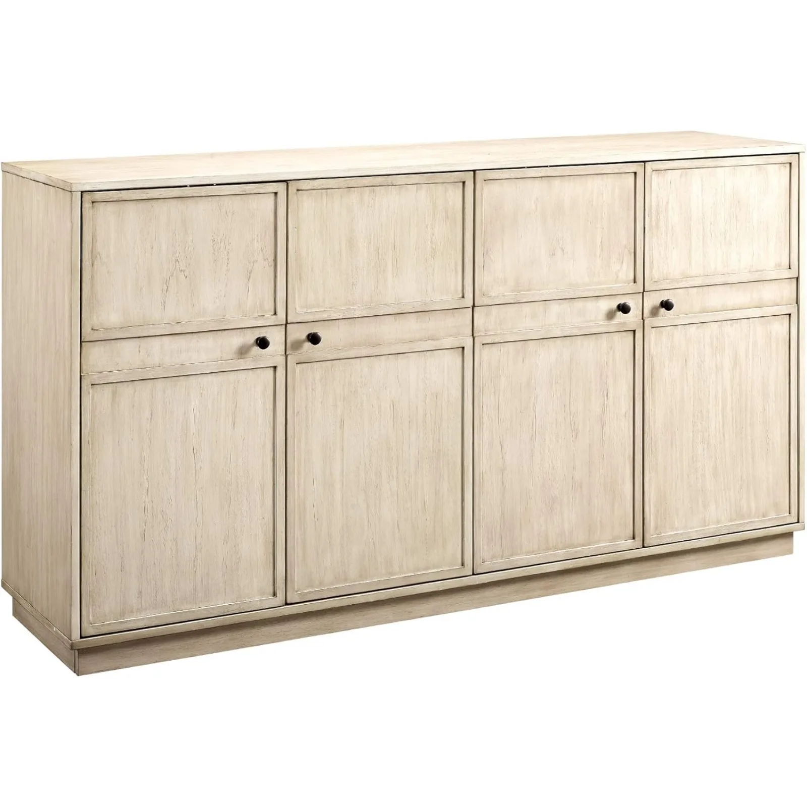 

US Alden Versatile 4 Door Framed-Storage-Sideboard, 62 Inch, Birch