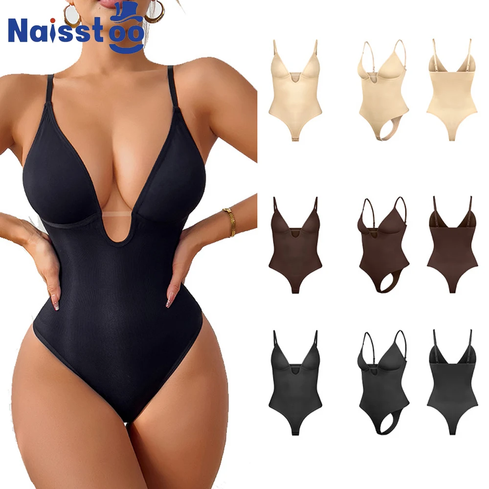 

Женские стринги для коррекции живота, боди с v-образным вырезом и крючками для похудения, формирователь тела, уличный комбинезон