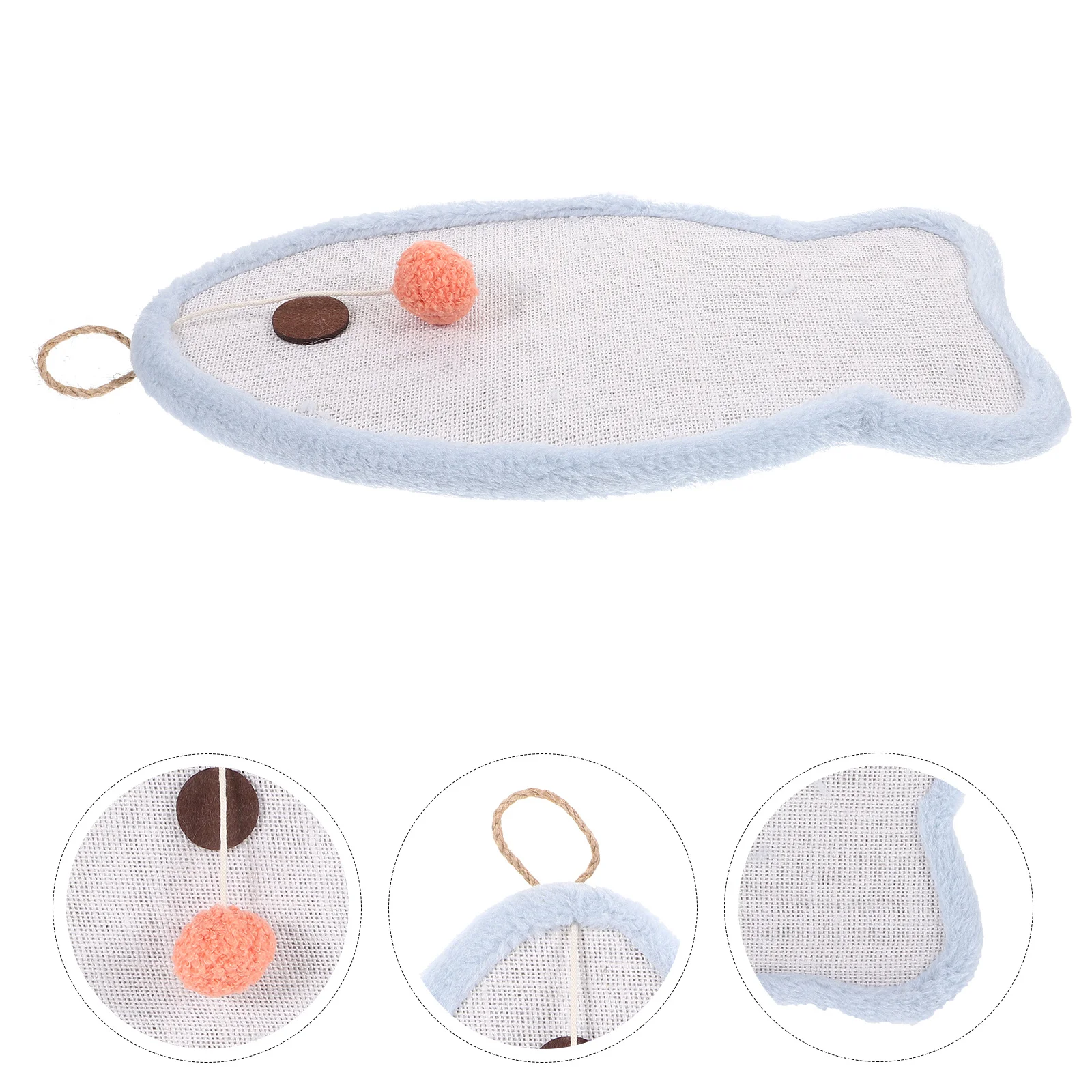 

Sisal Cat Scratching Pad Kitten Claw Grinding Board Durable Nonshedding Flannel Material Stylish Color Easy to