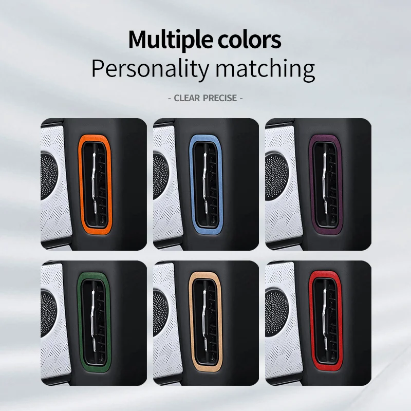 

For ZEEKR 001 2026 001Max 001 Ultra, Italian Suede Overlay On The B-pillar Air Conditioner Air Outlet Frame Interior Accessories