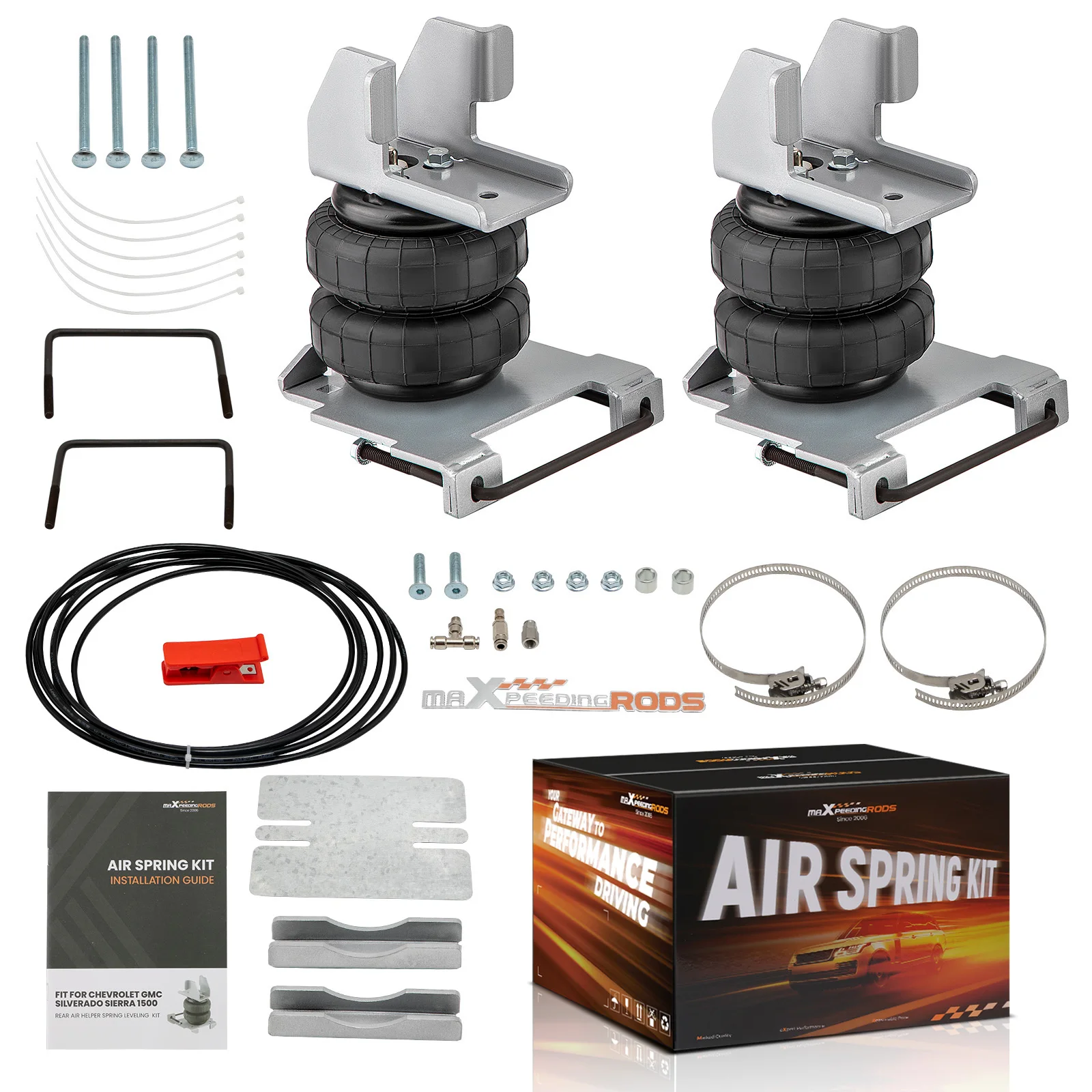 MaXpeedingrods Air Spring Bag Tow Assist Rear Overload Level For Sierra Silverado 1500 2007-2018 2WD/4WD 5000 LB