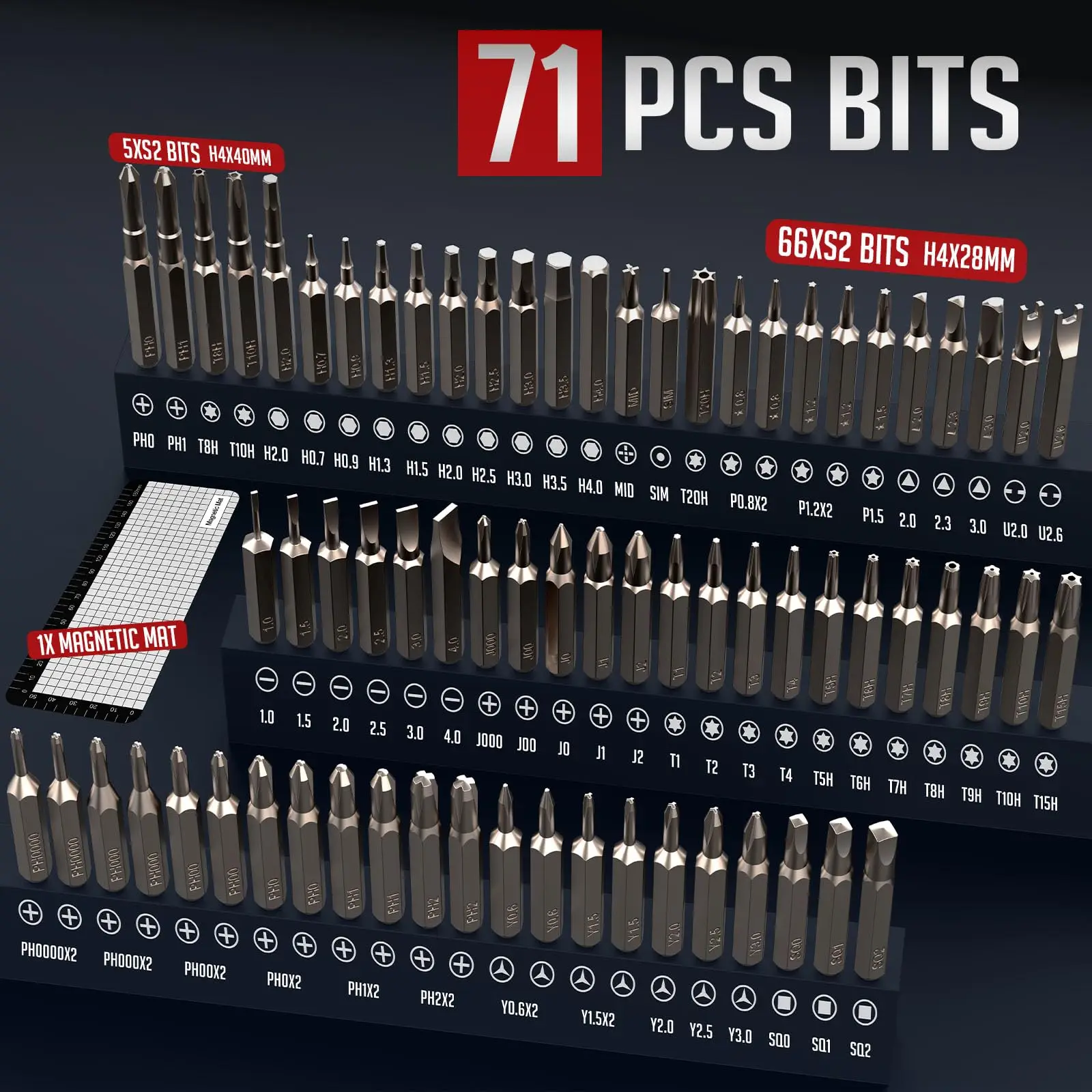 75 in 1 Precision Electric Screwdriver Set Magnetic Phillips Torx Hex Bit Professional Repair Men's Tools Kit For Home PC iPhone