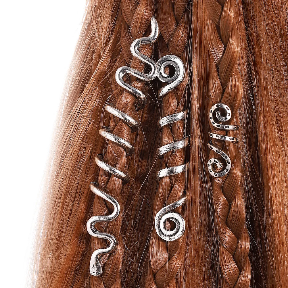 

28Pcs Metal Hair Rings for Braids Stylish Texture Smooth Edge Comfortable Fit Easy to Use Braid Accessories for Party Wedding
