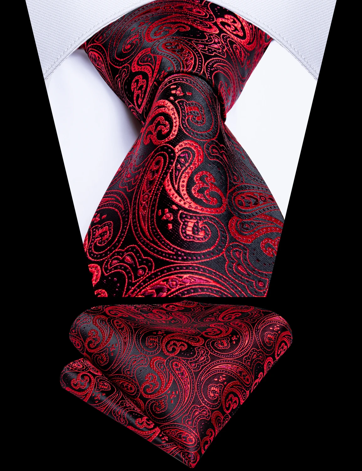 DiBanGu-Colete Jacquard Paisley clássico masculino, anel de gravata quadrada de bolso vermelho e terno de abotoaduras, festa de casamento