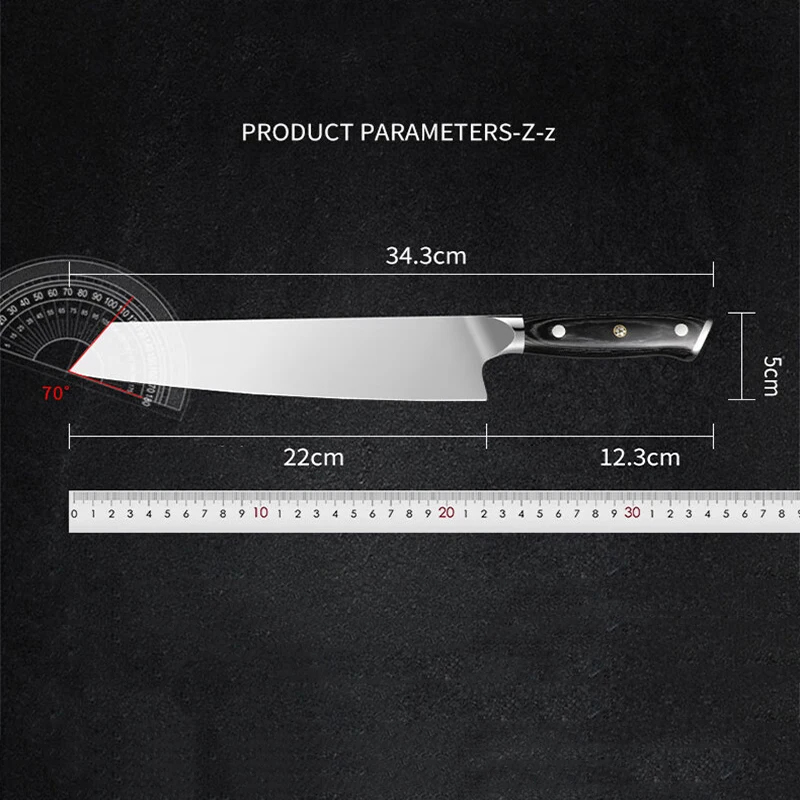 New Stainless Steel Chef Knife, 8.5-inch Western Cooking Utility Knife, Super Sharp Meat Cleaver