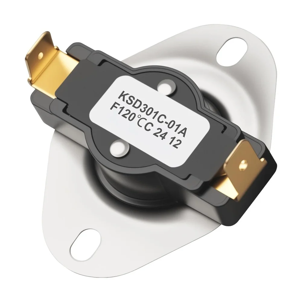 1pc Snap Disc Thermostat Switch 120F Open 105F Close For Fireplace Blower Fan Heater Major Appliances Replacement Part