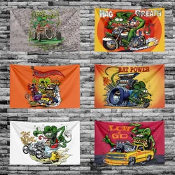 3X5FT Rat finkS choppers Flag Flying Banner for Decor Indoor Outdoor