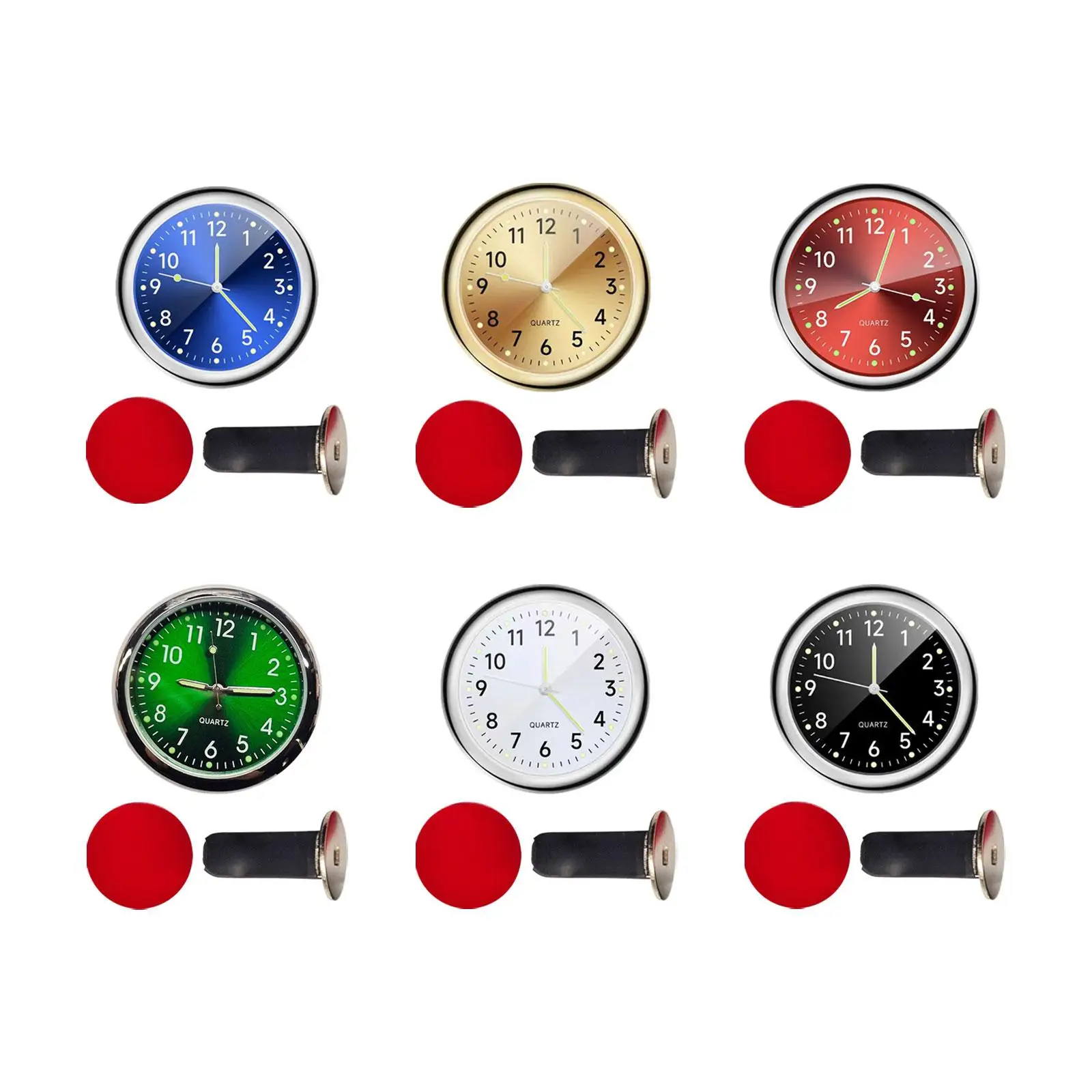 Car Clock Luminous Car Decoration for Air Conditioner Vent Motorcycle