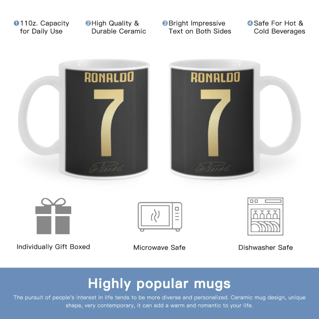 

Cristiano-Ronaldo-CR7-Free shipping Ceramic Cup Coffee Oatmeal Breakfast Cup Creative Personality Mug