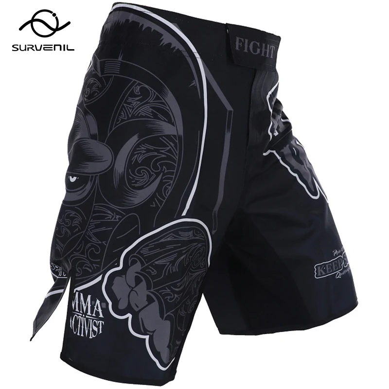 Shorts for MMA BJJ Men\'s Fight Shorts Black Muay Thai Pants Gym Sports Martial Arts Wrestling Grappling Kickboxing Boxing Trunks