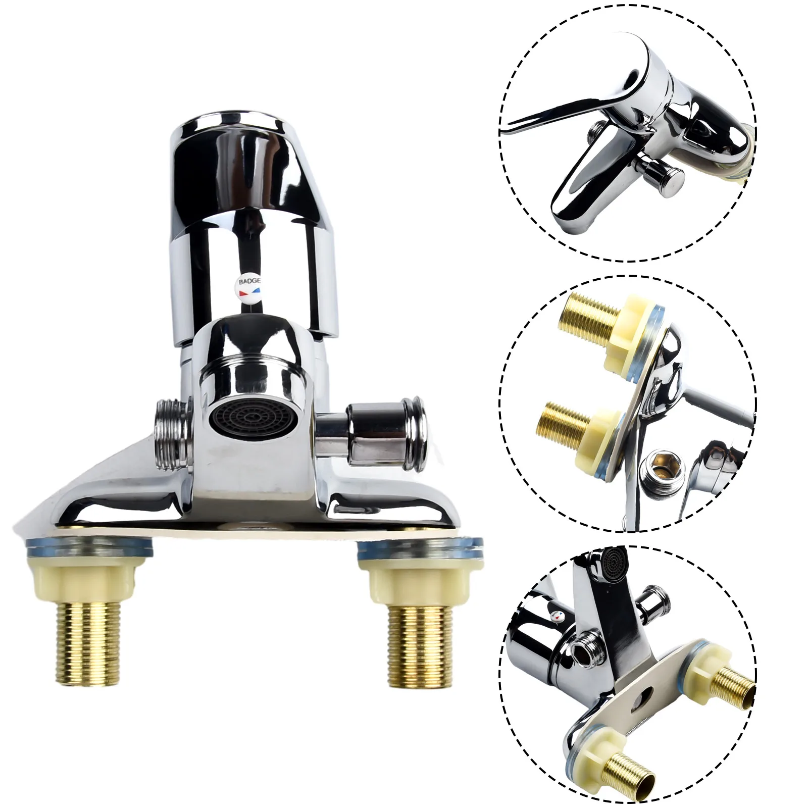 

///Side Open 2 Ways With Copper Ceramic Spool Hot And Cold Basin Tap Mixer Shower Faucet For Bathroom Splitter Bath Shower Basin