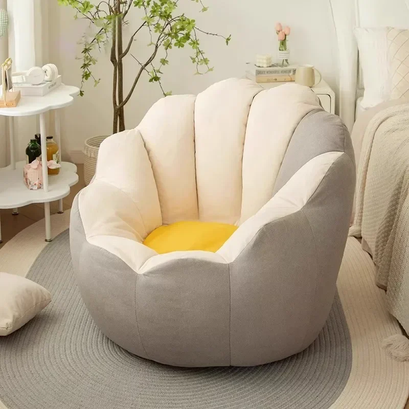 Lazy sofa sleepable reclining single bean bag small sofa bedroom balcony leisure chair Internet celebrity petal children's sofa