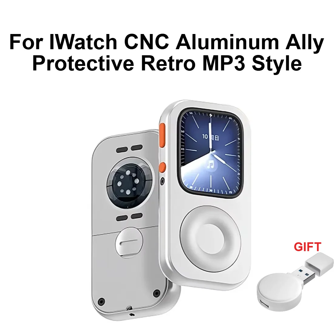 

For IWatch CNC Aluminum Ally Protective Case For Apple Watch Series Expands 10/9/8/7/6 Retro MP3 Pod Style Repod 45/44/41/40mm