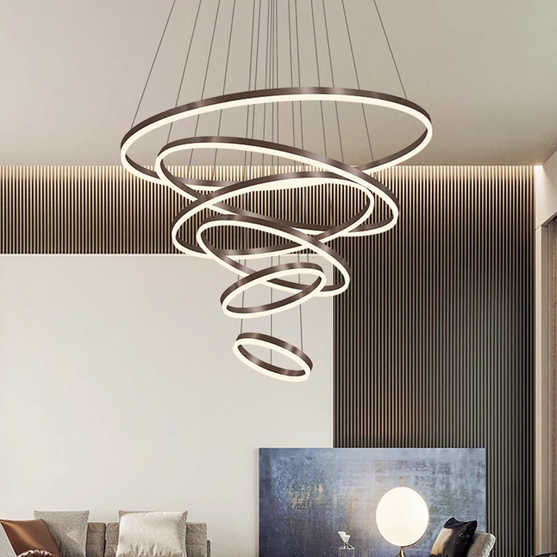モダンな階段シャンデリアペンダントライト屋内照明天井ランプ吊り下げライトledシャンデリアリビングルーム用屋内照明