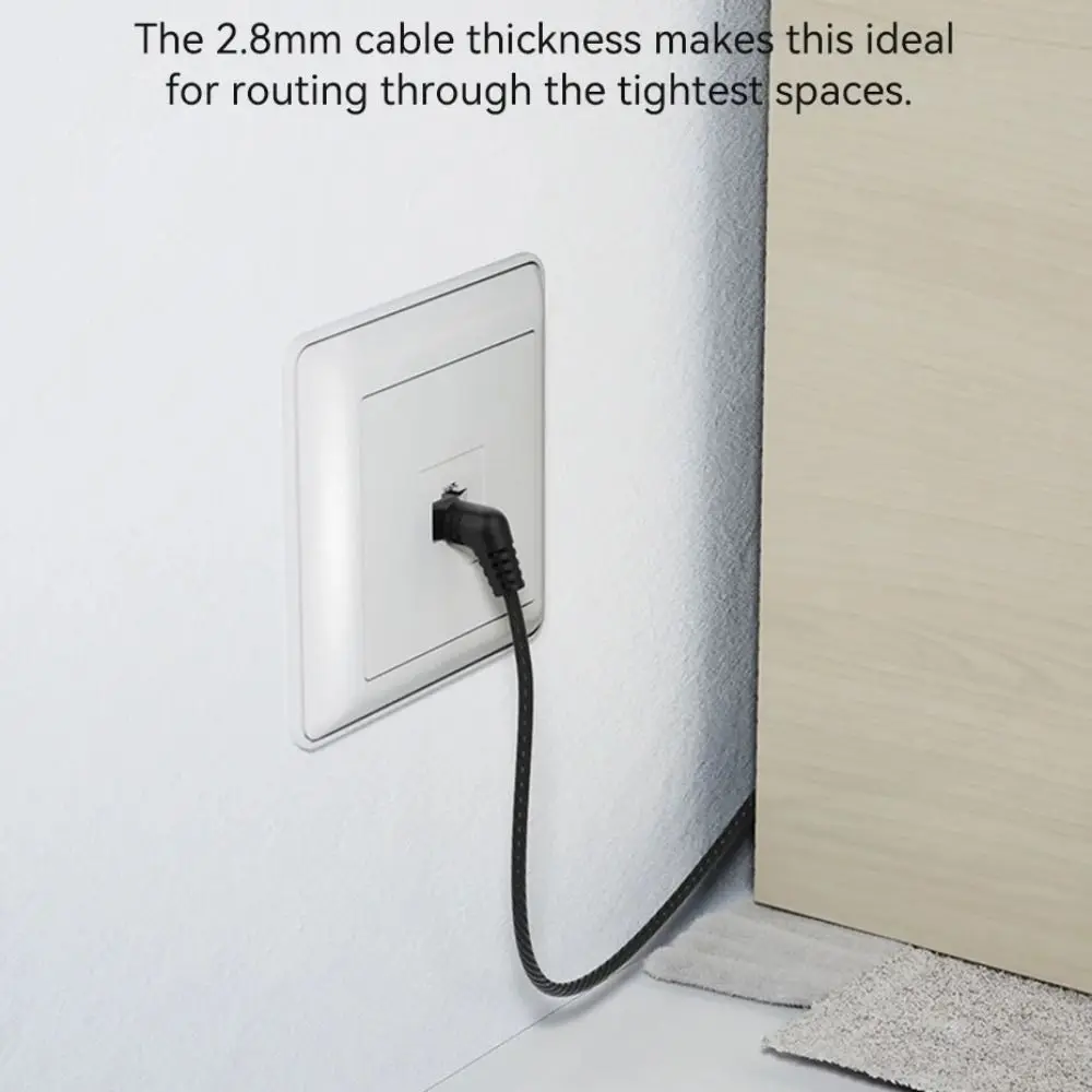 360° Rotation RJ45 Connector with Shielded Ethernet Cable CAT6 0.5-5m Slim Patch Cord Lan10G for PC PS5/4/3 32AWG RJ45 Wire