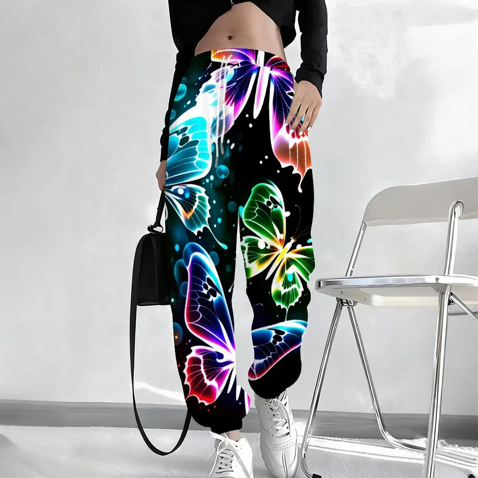 Winter Daily Casual Yoga Pants  Autumn Printed Sportswear Pants Pocket Trousers Women's Fashion Drawstring Jogging Pants