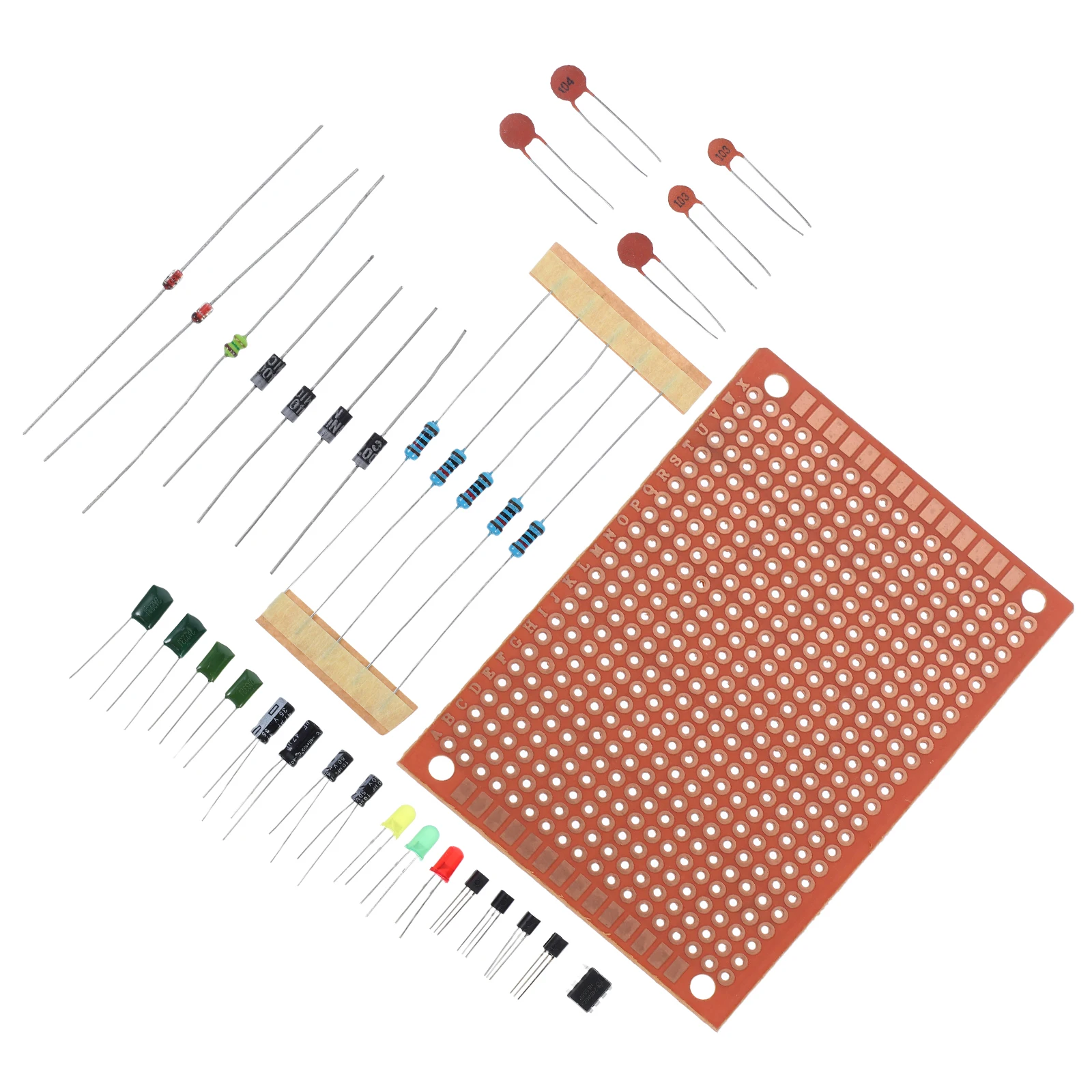 

1Set Soldering Practice Component Kit for Beginners Plugin Training Board Electronics Welding Board Practice