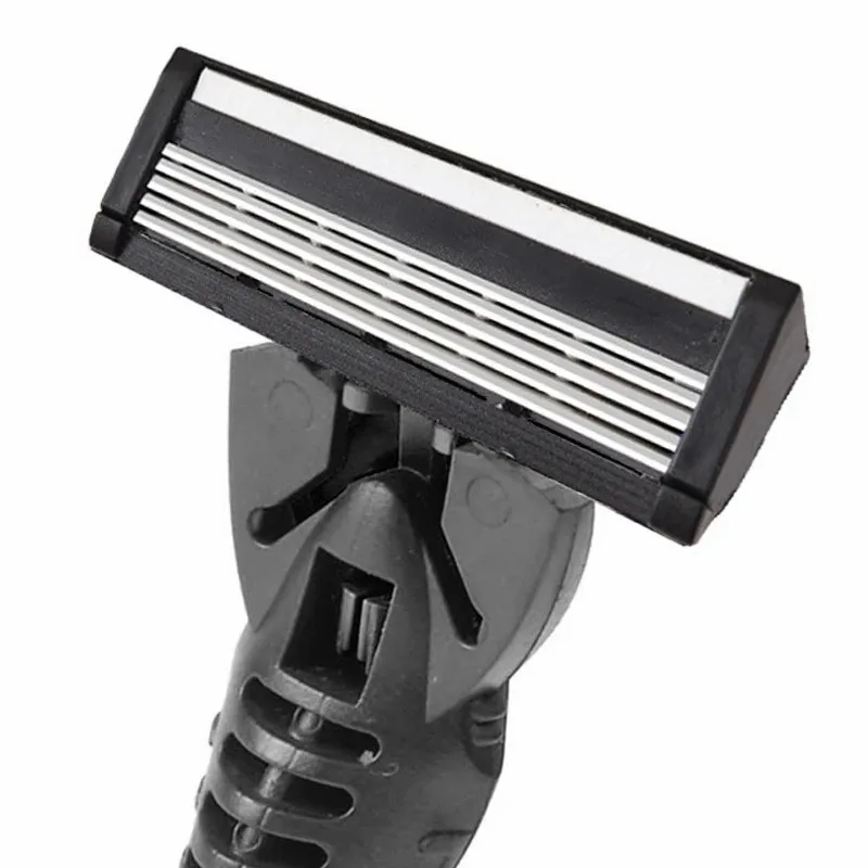 5 pçs máquina de barbear para homens cinco camadas de aço inoxidável manual barbeador estilo antigo lâminas substituição cortador cabeça ferramenta titular