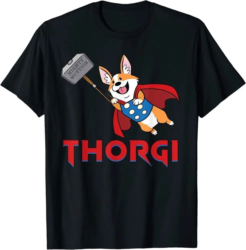 Thorgi And The Mighty Muttnir Corgi Norse God Parody T-Shirt  Cotton Luxury brand vintage oversized