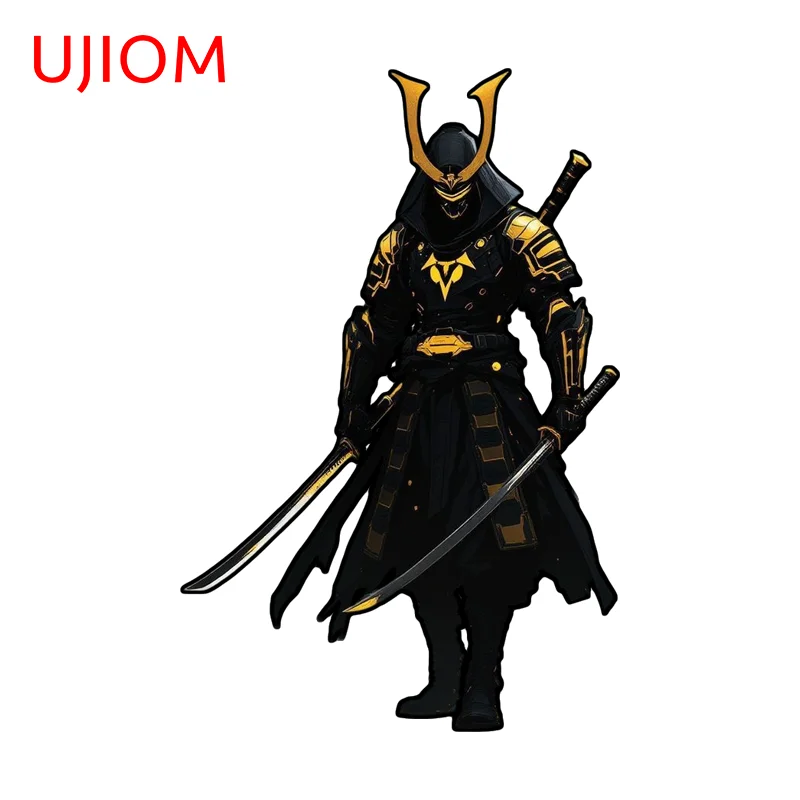 UJIOM Fashion Personality Samurai Wall Sticker Eye Catching Unique Sunscreen Adhesive Decal Trendy DIY Decor Accessories