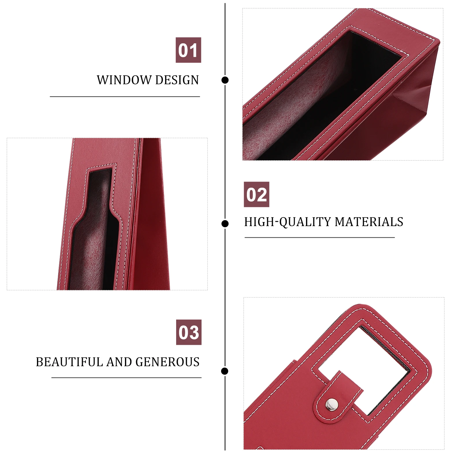 

Red Wine Packaging Gift Box Bottle Bag Tote Portable with Handle Creative Handbag Insulation Wrapping