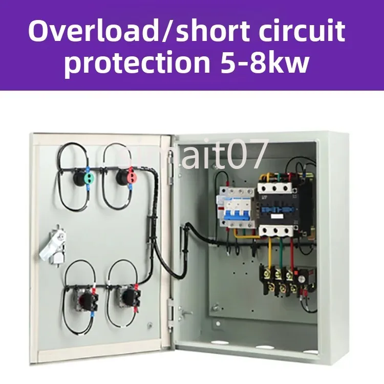 Kotak Pelindung Starter Motor Kipas Kontrol Pompa Air 7.5KW Kotak Saklar Distribusi Start Stop Tiga Fasa 380V