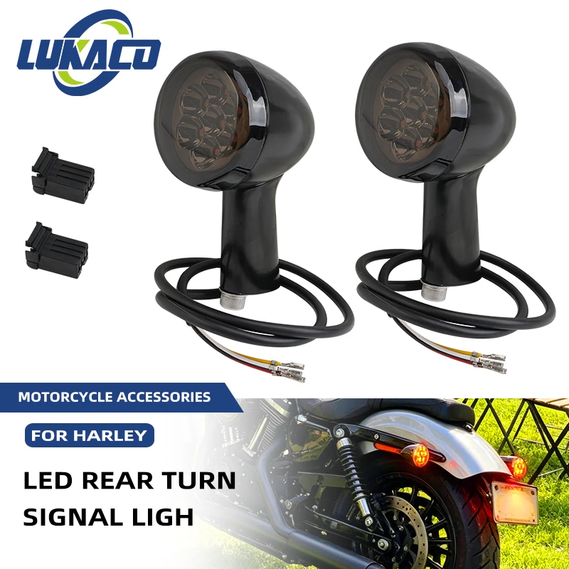Motorcycle Rear LED Indicator Brake Running Light Turn Signals For Harley Sportster XL883 XL1200 72 48 1992-UP