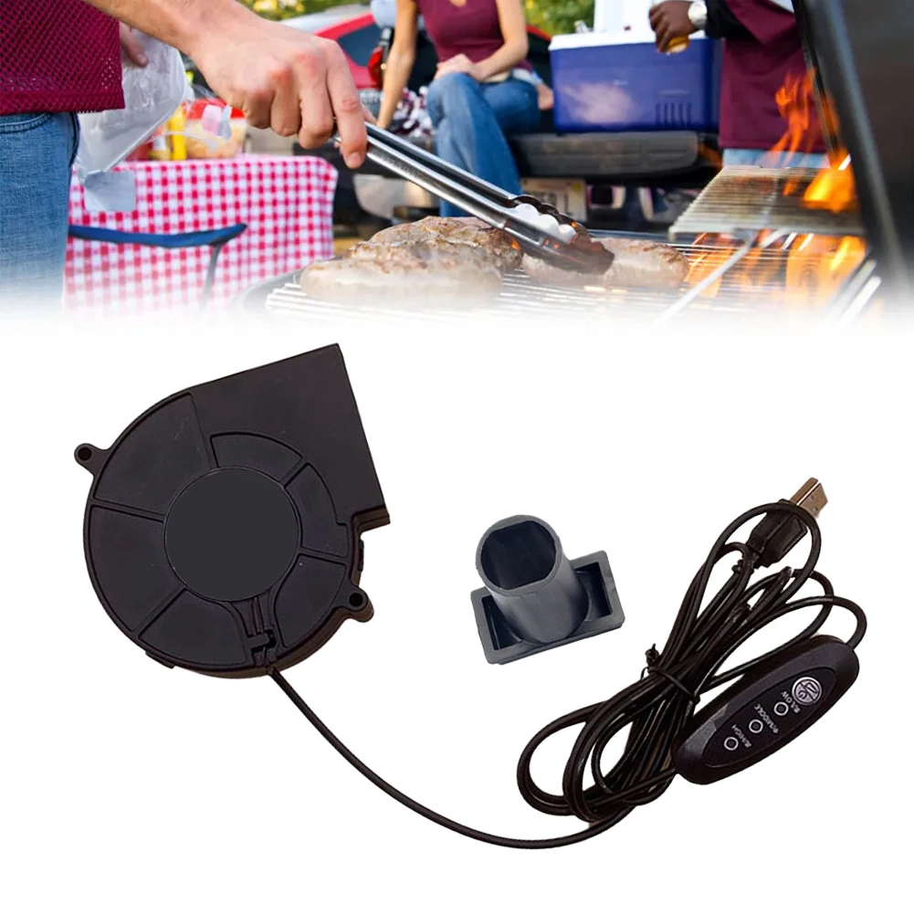 

USB 5V Outdoor BBQ Air Blower Turbine Fan For Cooking With Speed Controller Heater Outdoor BBQ Stove