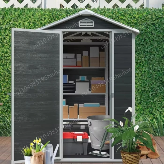 Indoor and outdoor PP storage shed, easy DIY installation, waterproof shed