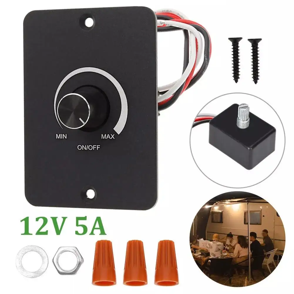 LED Accurate Dimmer Control Switch DC 12V 5A For Marine Travel Trailer Adjustable Brightness Controller Switch Lamp For Car H0R7