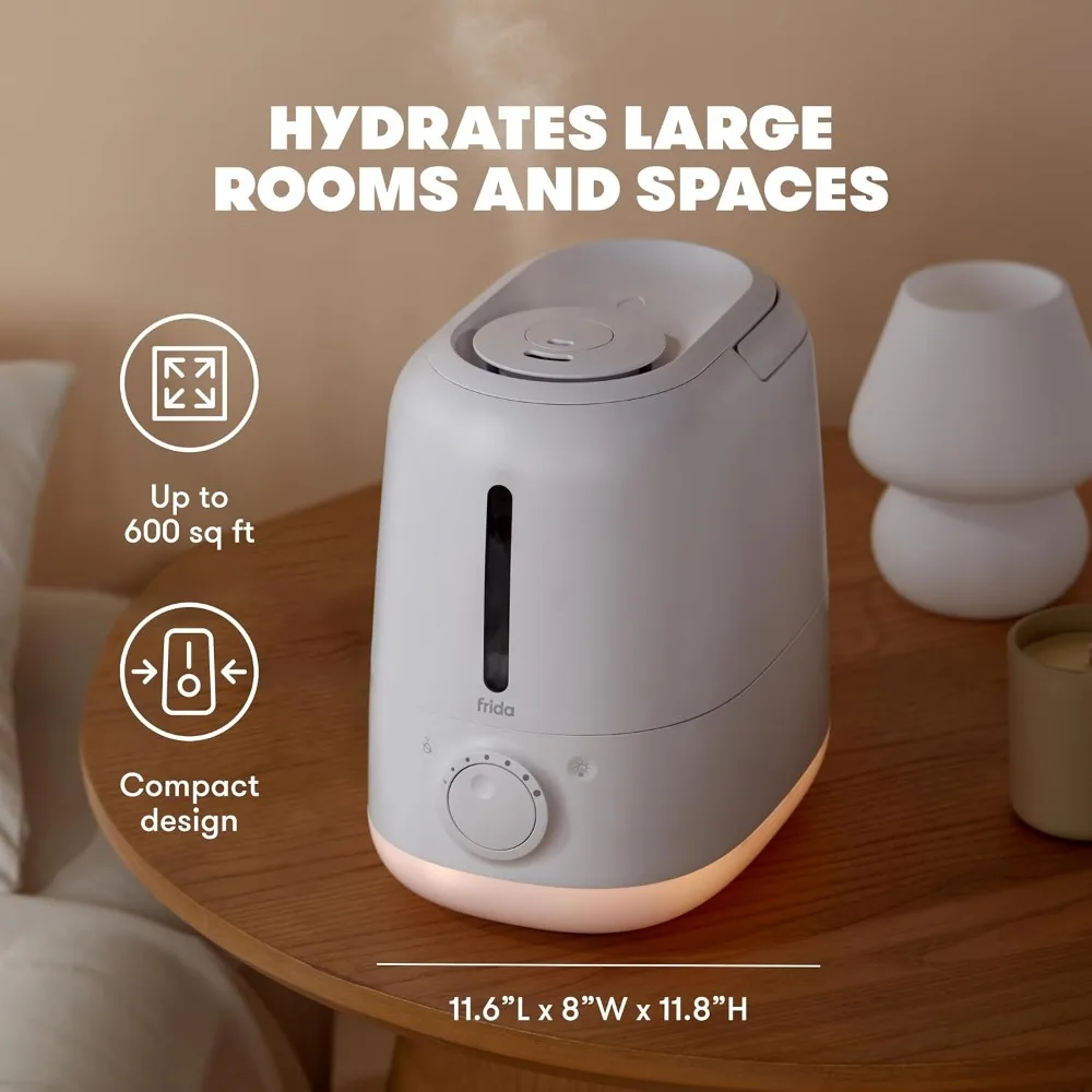 3-in-1 Humidifier XL + Diffuser + Nightlight | All-Day Operation for Large Rooms, Top-Fill 6L Tank