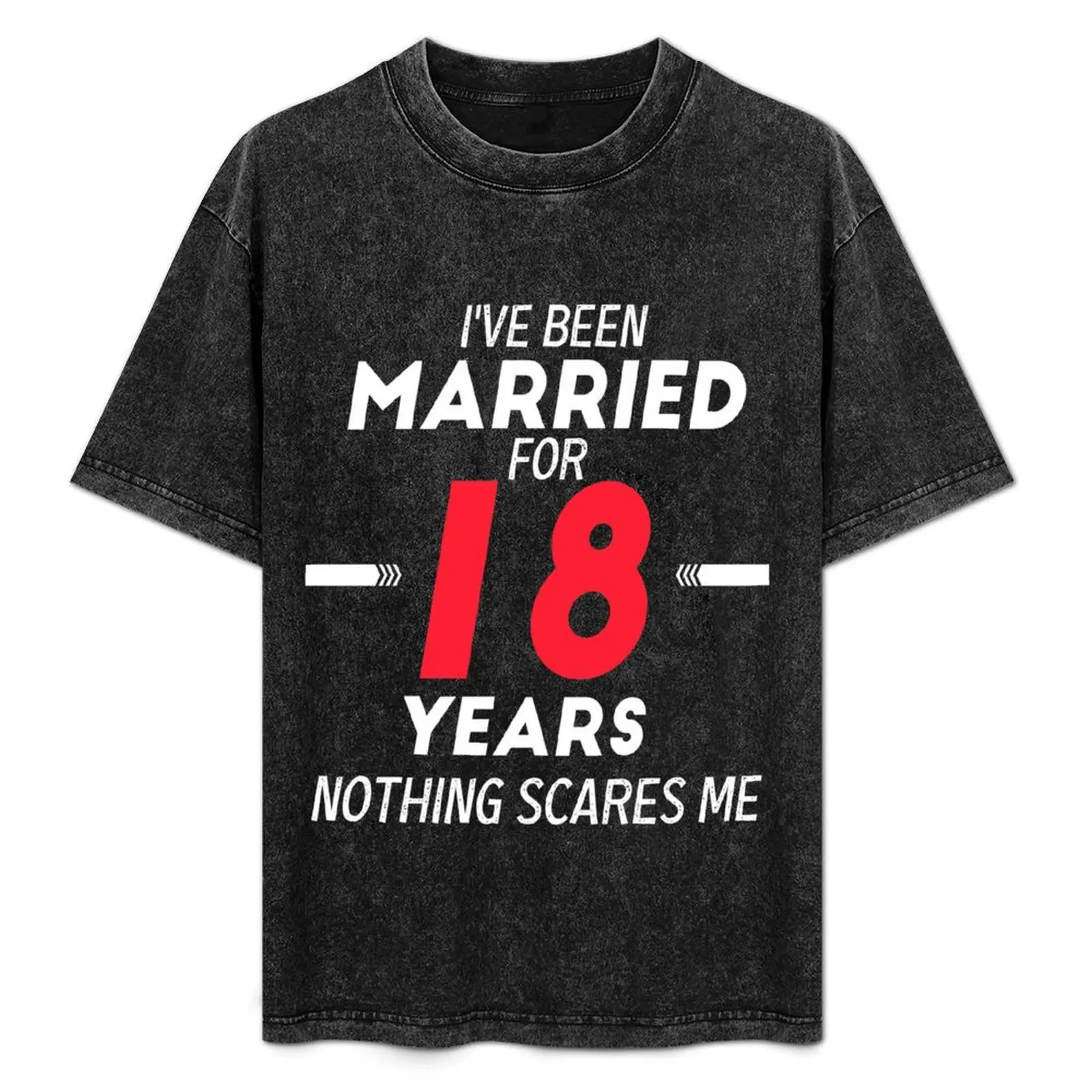 

18 Years Married Funny Couple 18st Anniversary Husband Wife 18 Years Wedding Funny 18th Anniversary Gifts T-Shirt