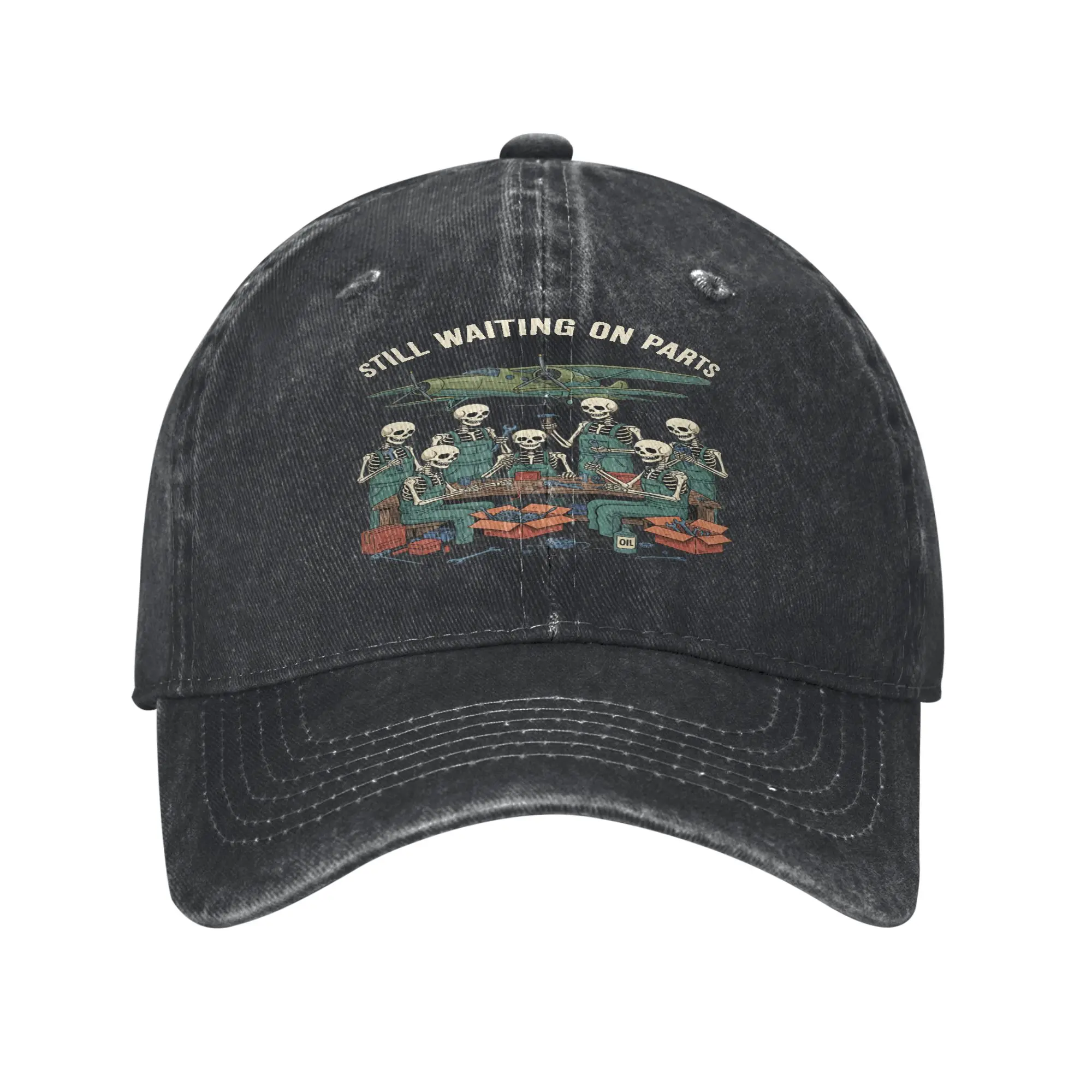 Still Waiting On Parts Aviation Mechanics Funny Leisure Baseball Cap Hats Visor Protection Snapback Cotton tops gorras