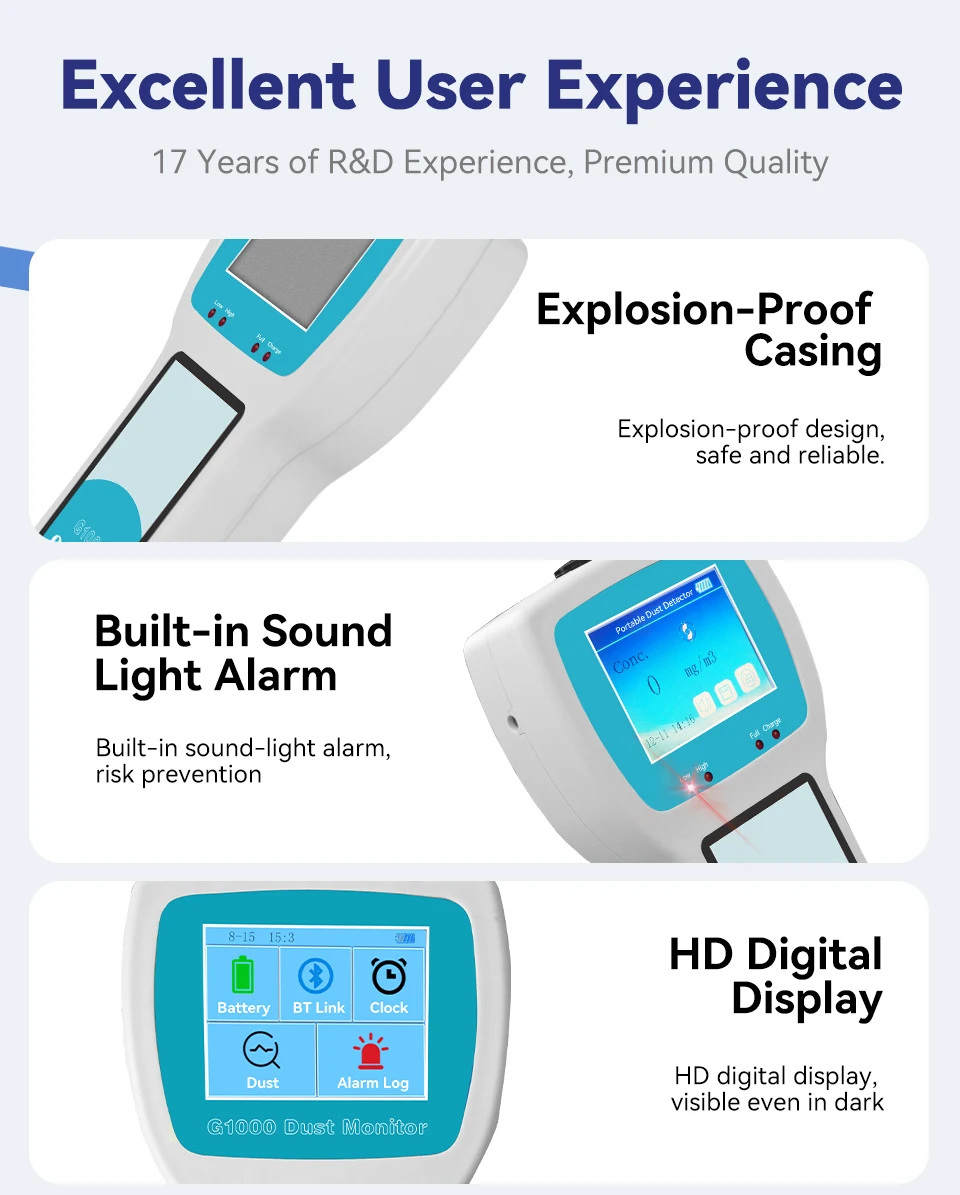 Otywell G1000 Dust with Stable and Reliable Performance Standby Time Not Less Than 8 Hours and Color Touch Screen
