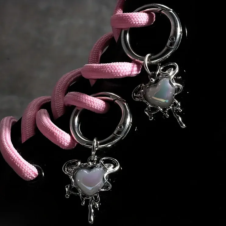 Punk Hollow Heart Shoe Buckle Accessory for Martin-Boots and Casual Shoes, Alloy Material, Unique Design