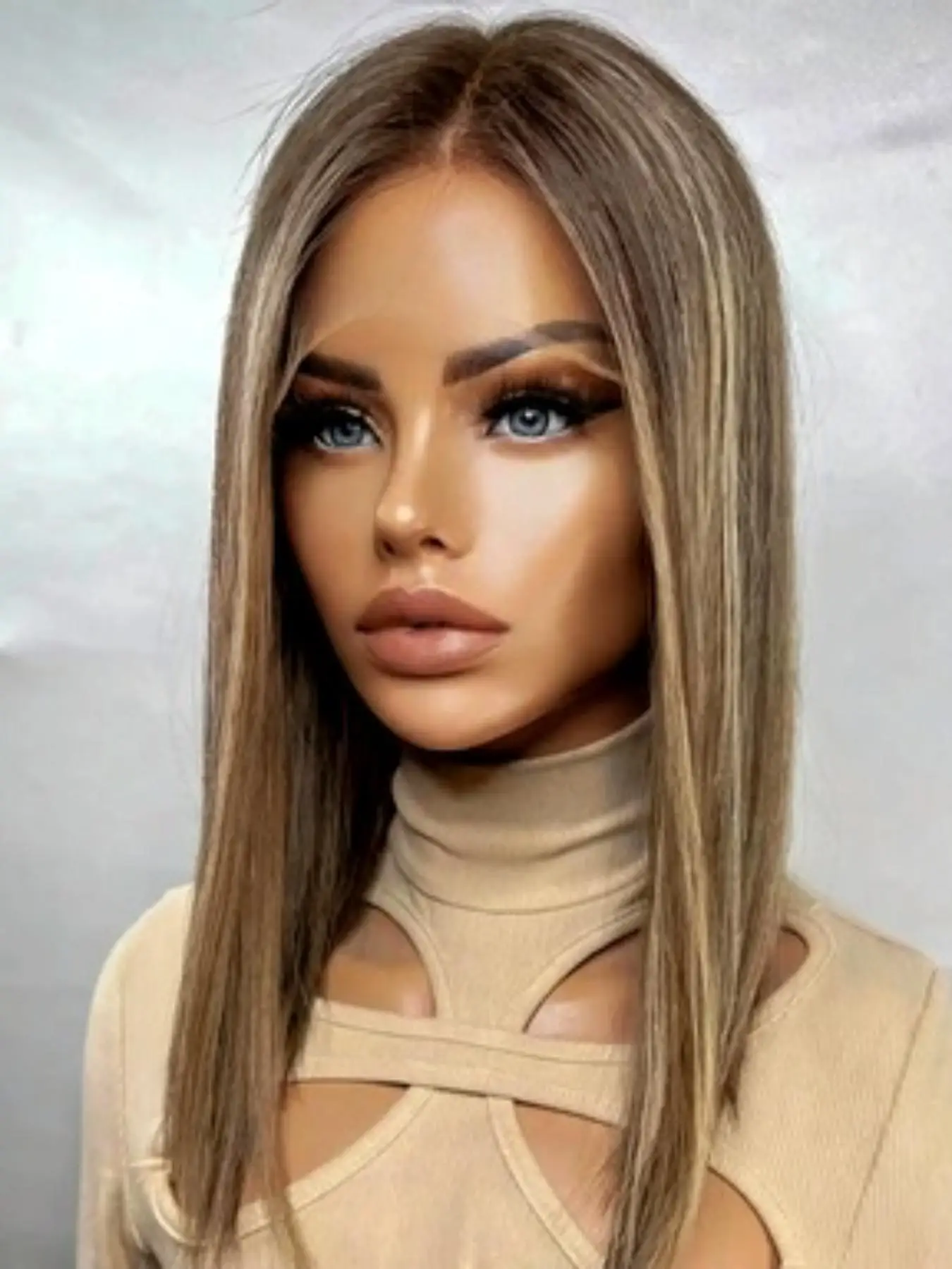 

28inch Long Soft Highlight Blonde Straight 5x5 Silk Base Jewish Human Hair Wig With Baby Hair HD Lace European Hair Preplucked