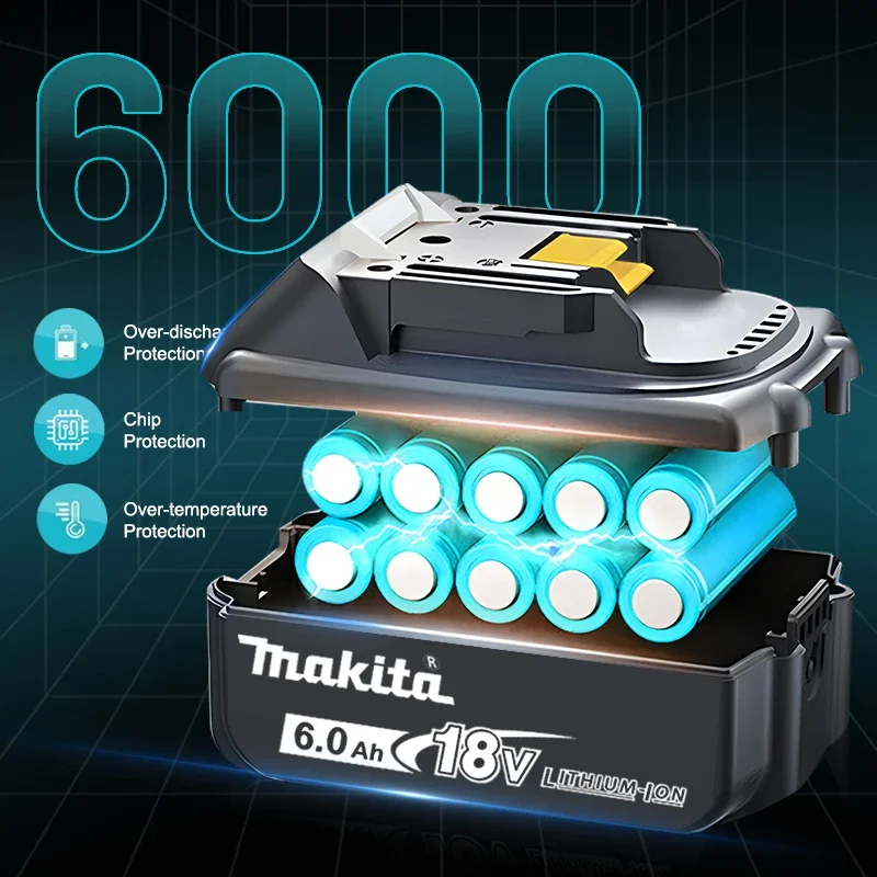 Akumulátor Makita 18V 5,0 Ah 6,0 Ah, 9,0 Ah dobíjecí baterie BL1840 Baterie pro elektrické nářadí Makita 18V baterie pro elektrické nářadí - náhled 3