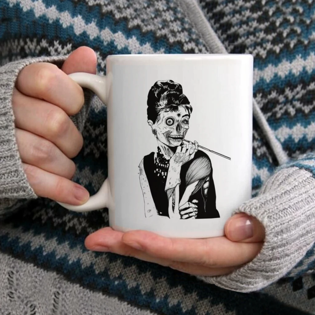 

Zombie at TiffanysCoffee Mug Tea Cup 11oz Coffee Cup Funny Birthday Ceramic Mug Personalized Cup