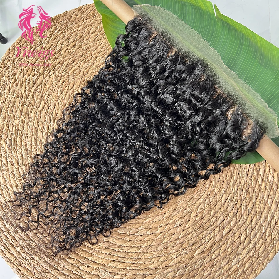 

Yiwigs Burmese Curly 13x4 HD Transparent Lace Frontal Only Human Hair Free Part 10-22 Inch