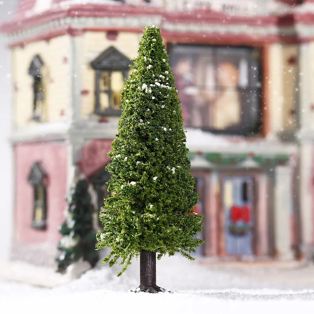 Ensemble de 15 arbres miniatures en fil de fer vert pour la construction de scènes de paysage, décoration de Noël et accessoires décoratifs.