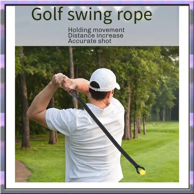 

ABJX New Golf Swing Rope Training Aid Fitness Equipment Trainer With Eva Ball For Practice Posture Corrector Exercise